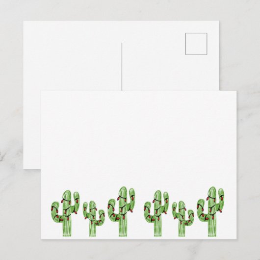 Weihnachtskaktus Postkarte (Vorne/Hinten)