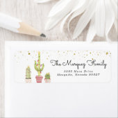 Weihnachtskaktus-Rücksendeadressen-Aufkleber (Insitu)