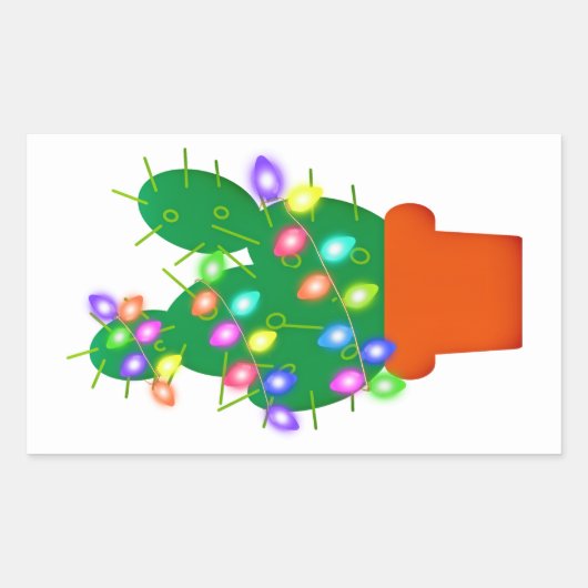 Weihnachtskaktus Stickers (Vorderseite)
