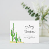 Weihnachtskaktus Südwestwüste Feiertagspostkarte (Stehend Vorderseite)