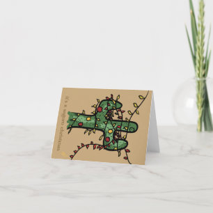 Weihnachtskaktus Weihnachtskarte Feiertagskarte