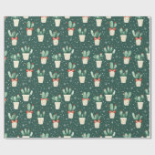 Weihnachtskaktus Wrapping Paper Geschenkpapier (Flach)