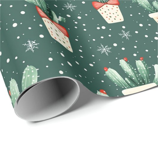 Weihnachtskaktus Wrapping Paper Geschenkpapier (Rolleneckpunkt)