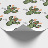 Weihnachtskaktus Wrapping Paper Geschenkpapier (Ecke)