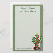 Weihnachtskaktuss-Briefpapier Briefpapier (Vorne/Hinten)