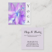 *~* Weihnachtskaktuss-Heiler BlumenReiki Yoga Quadratische Visitenkarte (Vorne/Hinten)