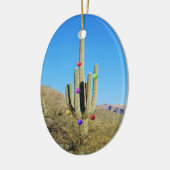 Weihnachtskaktuss-Verzierung Keramik Ornament (Links)