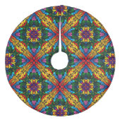 Weihnachtskaleidoscope Fleece Weihnachtsbaumdecke (Vorderseite)