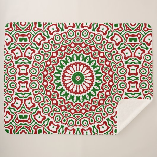 Weihnachtskaleidoscope Sherpadecke (Vorderseite (Horizontal))