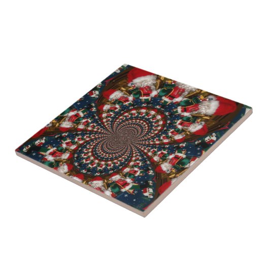 Weihnachtskaleidoskop Fliese (Seite)