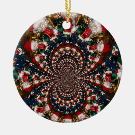 Weihnachtskaleidoskop Keramik Ornament (Vorne)