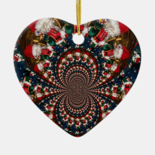 Weihnachtskaleidoskop Keramik Ornament (Vorne)