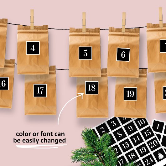 Weihnachtskalender Aufkleber