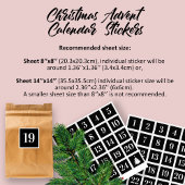 Weihnachtskalender Aufkleber