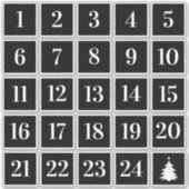 Weihnachtskalender Aufkleber (Vorderseite)