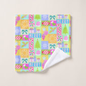 Weihnachtskalender Badhandtuch Set (Waschlappen)