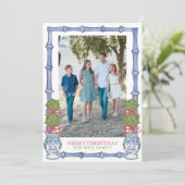 Weihnachtskalender Bambus Foto Feiertagskarte (Stehend Vorderseite)