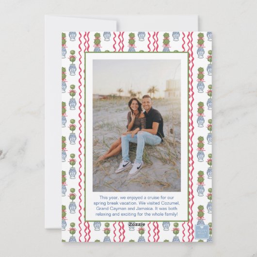 Weihnachtskalender Bambus Foto Feiertagskarte (Rückseite)