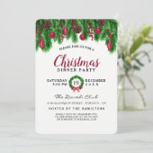 Weihnachtskalender, Berries, Ornamente und Kariert Einladung (Stehend Vorderseite)