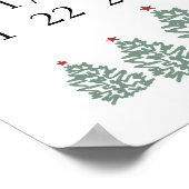 Weihnachtskalender Countdown bis Weihnachten Poster (Ecke)