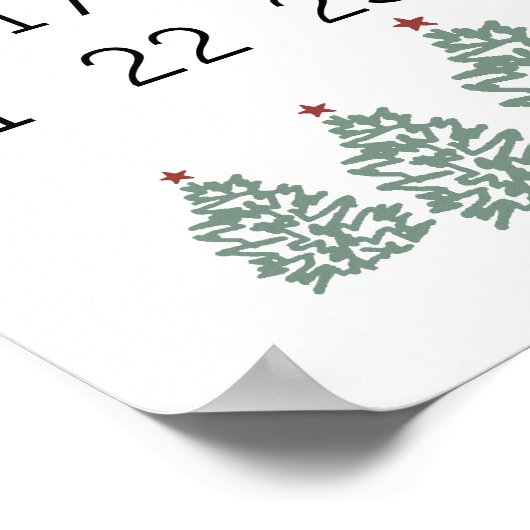 Weihnachtskalender Countdown bis Weihnachten Poster (Ecke)