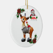 Weihnachtskalender, Elch Keramik Ornament (Rechts)