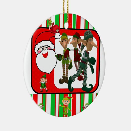 Weihnachtskalender, Elf Keramik Ornament (Rechts)