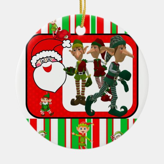 Weihnachtskalender, Elf Keramik Ornament (Vorne)