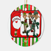 Weihnachtskalender, Elf Keramik Ornament (Links)
