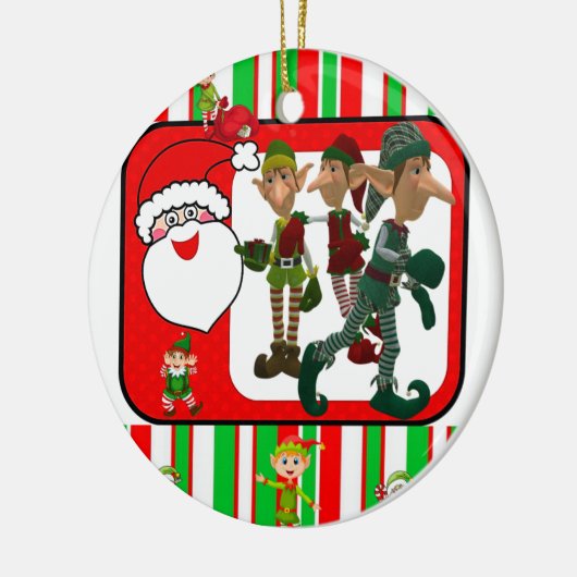 Weihnachtskalender, Elf Keramik Ornament (Links)