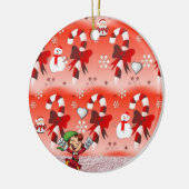 Weihnachtskalender, Elf Keramik Ornament (Links)