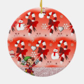 Weihnachtskalender, Elf Keramik Ornament (Hinten)