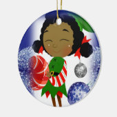 Weihnachtskalender, Elf Keramik Ornament (Links)