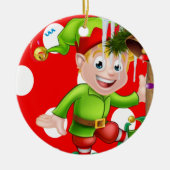 Weihnachtskalender, Elf Keramik Ornament (Vorne)