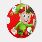 Weihnachtskalender, Elf Keramik Ornament (Links)