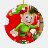 Weihnachtskalender, Elf Keramik Ornament (Hinten)