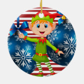 Weihnachtskalender, Elf Keramik Ornament (Hinten)