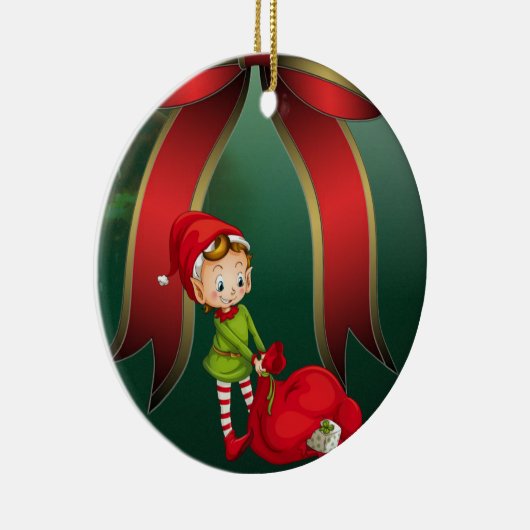 Weihnachtskalender, Elf Keramik Ornament (Rechts)