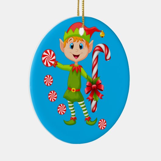 Weihnachtskalender, Elf Keramik Ornament (Rechts)