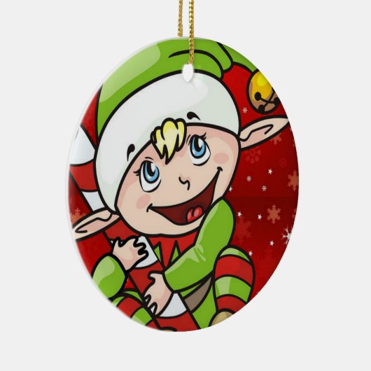 Weihnachtskalender, Elf Keramik Ornament (Rechts)