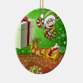 Weihnachtskalender, Elf Keramik Ornament (Rechts)