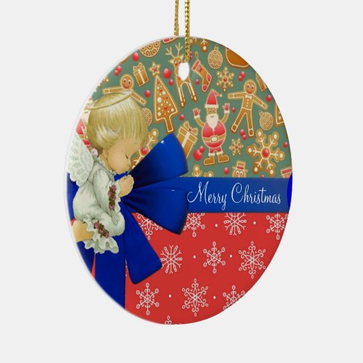 Weihnachtskalender, Engel Keramik Ornament (Rechts)