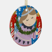 Weihnachtskalender, Engel Keramik Ornament (Rechts)