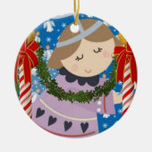 Weihnachtskalender, Engel Keramik Ornament (Vorne)