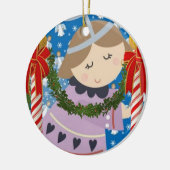 Weihnachtskalender, Engel Keramik Ornament (Links)