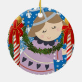 Weihnachtskalender, Engel Keramik Ornament (Hinten)