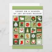 Weihnachtskalender Feiertagskarte (Vorne/Hinten)