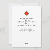 Weihnachtskalender Feiertagskarte (Rückseite)