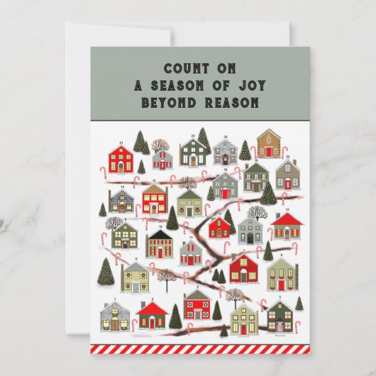 Weihnachtskalender Feiertagskarte (Vorderseite)