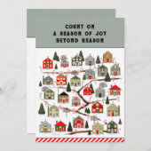 Weihnachtskalender Feiertagskarte (Vorne/Hinten)